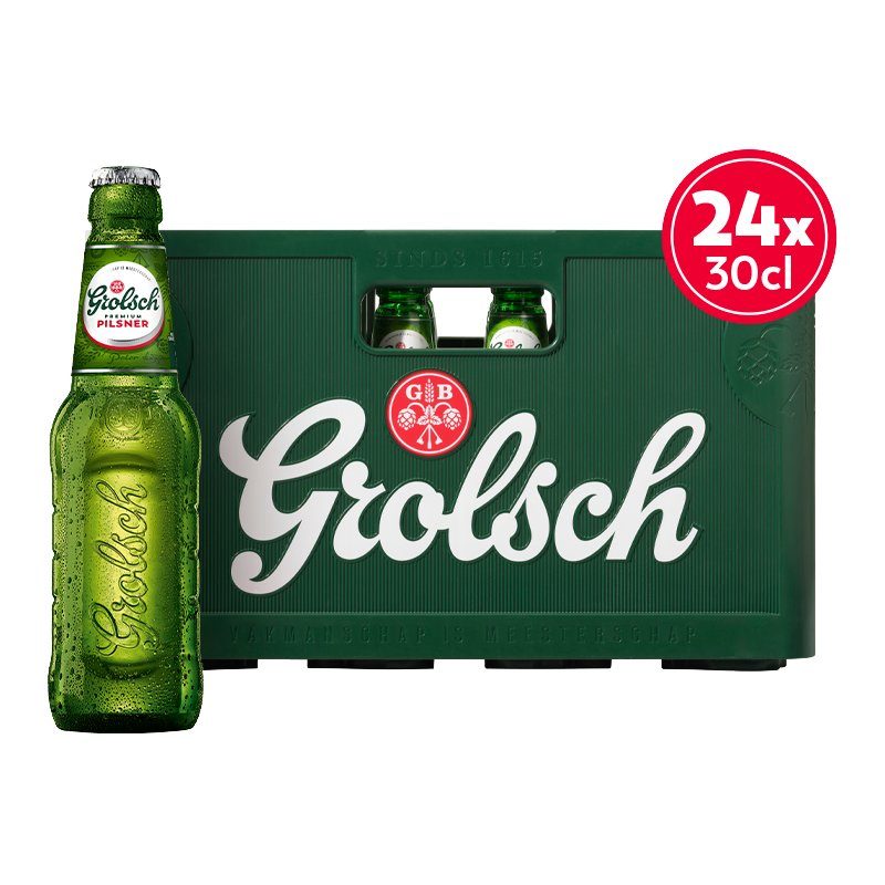 Een Bier Grolsch 24x0,3l krat koop je bij Supply Mij